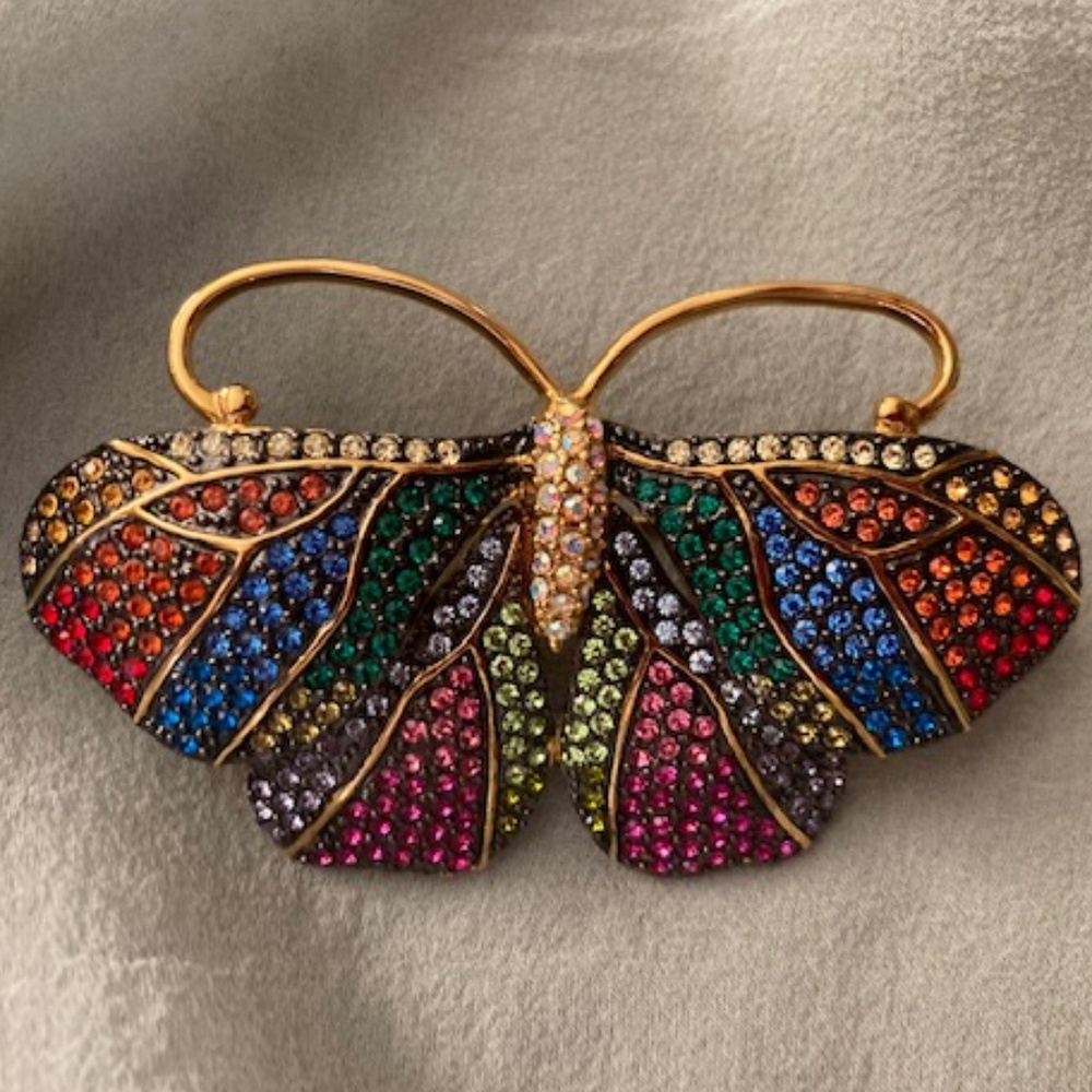 Signed Joan Rivers Butterfly Brooch